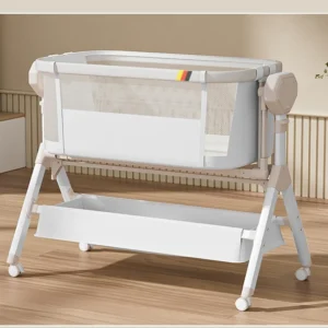 Rocking Baby Bassinet,Baby Cribs,Newborn Co-Sleeper,Infant Beside Sleeper,Unisex Baby Bed Cribs, Portable Travel Crib,Cradle