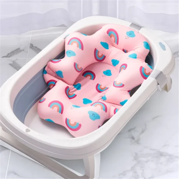 Baby Shower Bath Tub Pad Non-Slip Bathtub Mat Newborn Safety Security Bath Support Cushion Animal Soft Pillow Care Accessories - Image 2