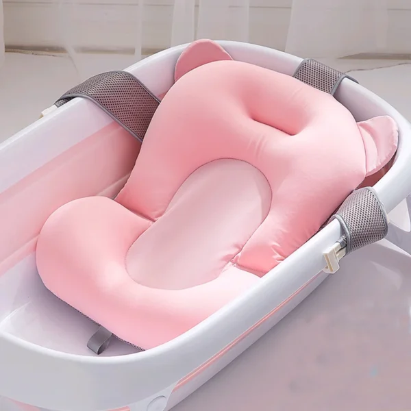 Baby Shower Bath Tub Pad Non-Slip Bathtub Mat Newborn Safety Security Bath Support Cushion Animal Soft Pillow Care Accessories - Image 3