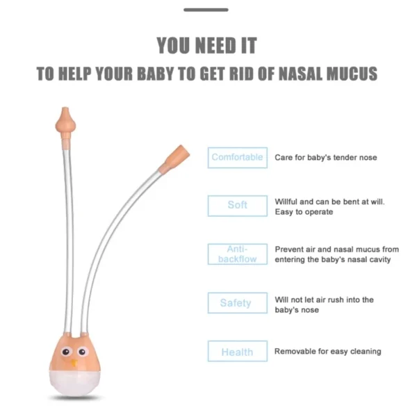 Newborn Baby Nasal Aspirator for Children Nose Cleaner Sucker Suction Tool Protection Health Care Baby Mouth Nasal Suction Devic - Image 4