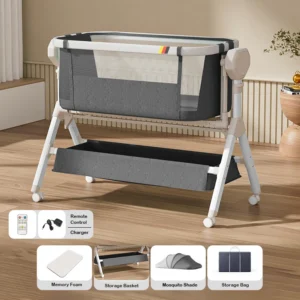 Folding cribs Baby bed Switch large bed Multifunctional infants and young children to move new baby bed for free delivery