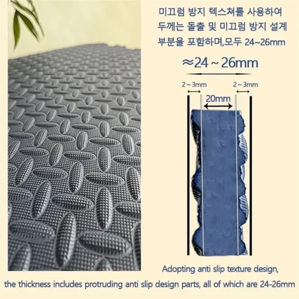 2.5CM Thick Solid Color Baby Game Mat Carpet With Puzzle Pieces For Children's Room, Play Areas, And Gym Baby Playmat Baby Rug - Image 5