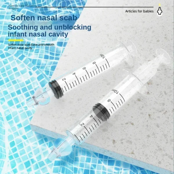 2Pcs Needle Tube Baby Nasal Aspirator Syringe Baby Nose Cleaner Infant Rhinitis Nasal Washer Children Nose Washing Tool for Kids - Image 3