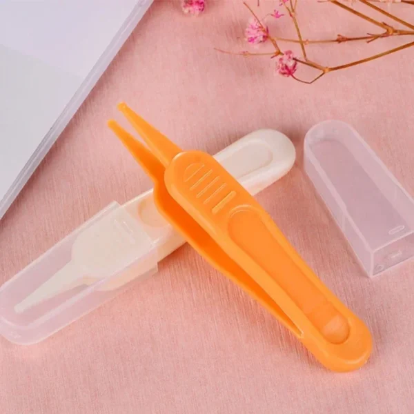 Baby Nasal Tweezer Baby Nose Cleaning Tweezer Round Head Baby Nose Booger Picker Ear Cleaner Clip Tool Ear Wax Remover - Image 4