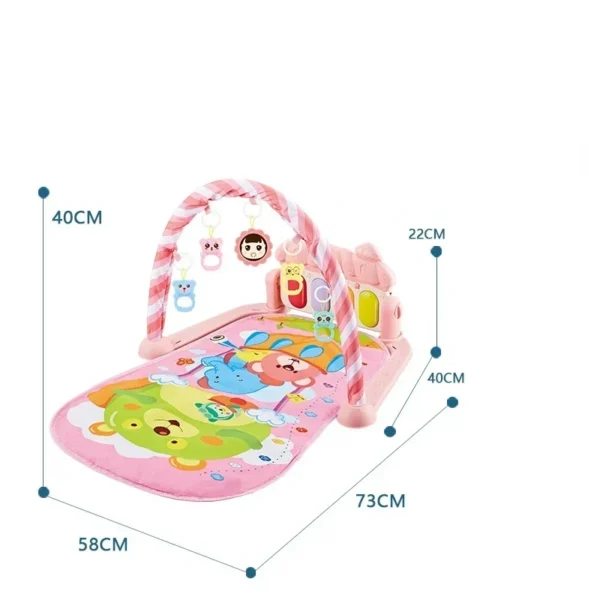Baby Gyms & Playmats 5 In 1 Baby Gym Play Mat Non-Slip Playmat Baby Tummy Time Mats With Colorful Toys And Music For 0-36 Months - Image 6