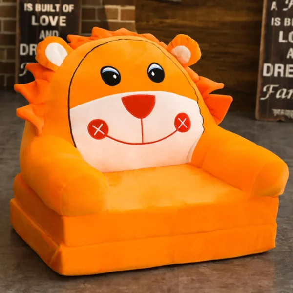 H Foldable Kids Sofa Backrest Armchair 2 In 1 Foldable Children Sofa Cute Cartoon Lazy Sofa Children Swivel Cushion For Car - Image 6