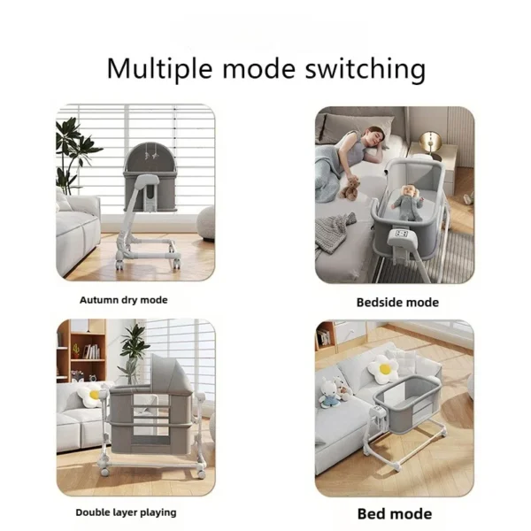 Portable Child Beds Multifunctional Children Folding Newborn Baby Cribs Child Beds Luxury Baby Bassinet Bedside Crib - Image 4