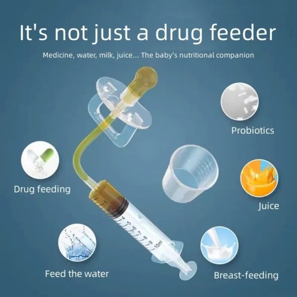 6pcs Baby Pacifier Medicine Dispenser Kit 10ml Oral Feeding Syringe Liquid Needle Feeder with Measuring Cup for Baby Babies - Image 4