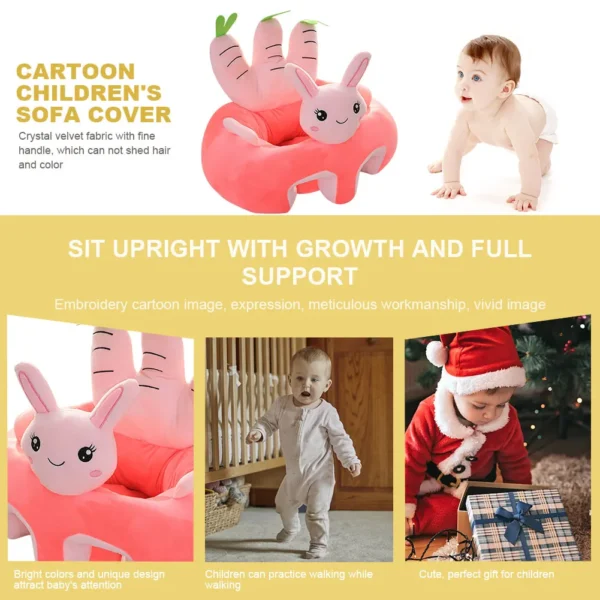 Cartoon Baby Support Seat Washable No Filler Learning To Sit Seat Breathable Baby Sitting Chair Antiskid for Toddlers Supplies - Image 2