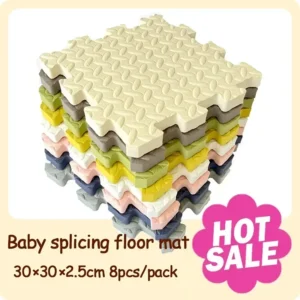 2.5CM Thick Solid Color Baby Game Mat Carpet With Puzzle Pieces For Children's Room, Play Areas, And Gym Baby Playmat Baby Rug