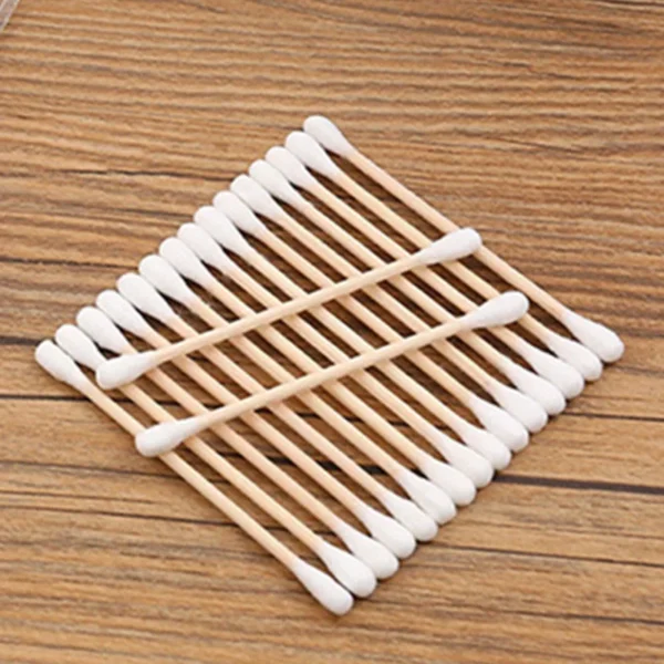 100pcs/bag Baby Cotton Swabs Disposable Wood Swabs Cotton Bud Rod for Baby Health Care Girls Makeup Swabs Random Package - Image 3
