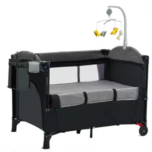 Portable Baby Crib New Multifunctional 4 In 1 Foldable Baby Cot With Diaper Kid Table Cradle Rocker Children Game Bed Furniture