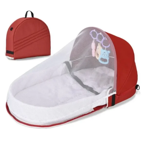 Baby Isolation Bionic Travel Crib Kids Bed Baby Bassinet New Convenient Folding Anti-pressure Crib Middle Bed Newborn - Image 3