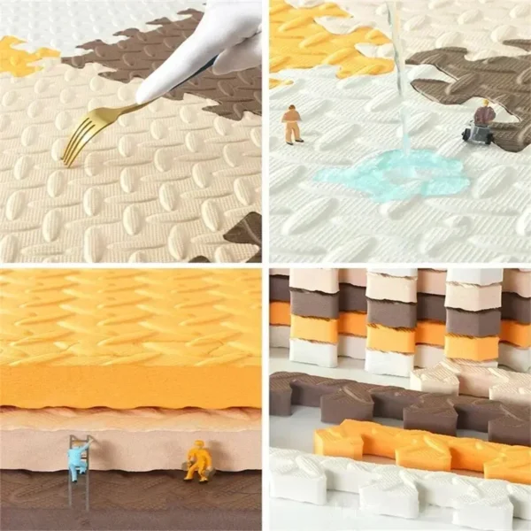 2.5CM Thick Solid Color Baby Game Mat Carpet With Puzzle Pieces For Children's Room, Play Areas, And Gym Baby Playmat Baby Rug - Image 3