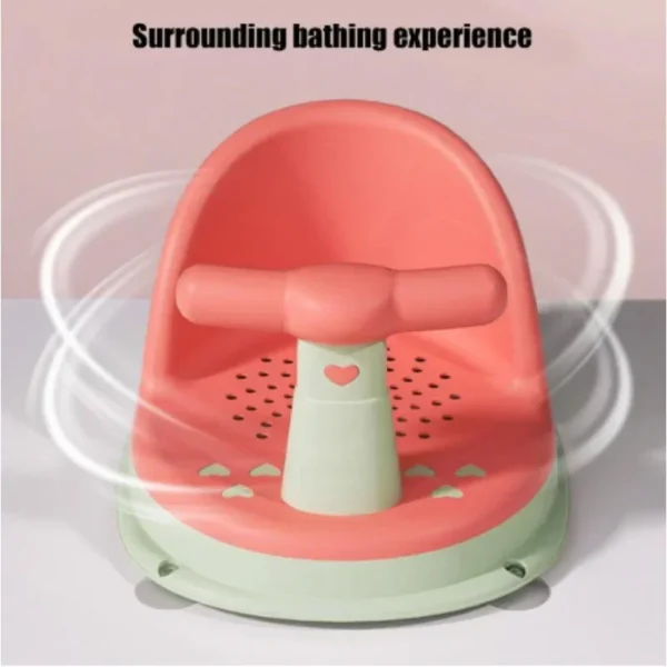Baby bathtub seat is safe, non slip, and suitable for newborn baby care. Adorable shower seat for children aged 6-18 months - Image 6