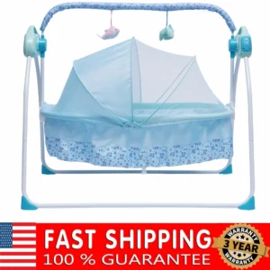 Portable Electric Baby Cradle Crib Auto-Swing Bassinet Rocking Cot Infant Baby Sleeping Bed&Music