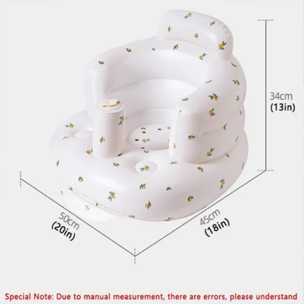 Infant Shining Baby Inflatable Sofa Children Puff Portable Bath Chairs PVC Multifunctional Seat Practice Sitting Bath Stool - Image 6