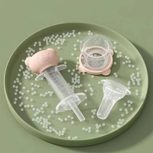 Cartoon Bear Baby Dropper Feeder Medication Dispenser Safety Anti-Choke Silicone Syringe Type BPA Free Toddler Medicine Feeder - Image 2