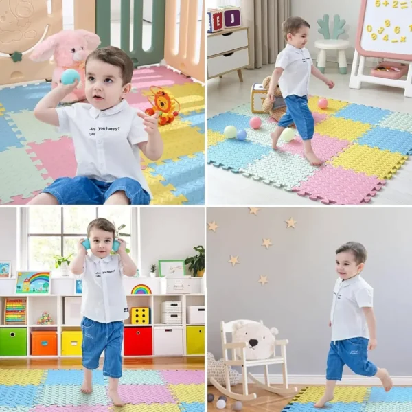 12pcs 30*30*1cm EVA Foam Baby Play Mat Sports And Fitness Interlocking Puzzle Rug Toy Soft Carpet Bedroom Living Room Decoration - Image 5