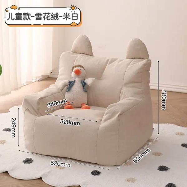 Eco-friendly Nordic Simple Living Room Soft Comfortable Backrest Person Single Sofa Chair Cute Bean Bag Baby Small Sofas - Image 5