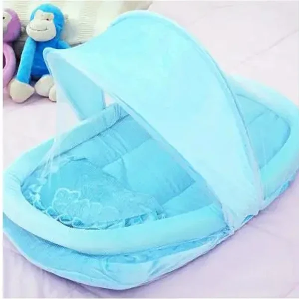 Flannel Newborn Bed Mosquito Net With Small Pillow , Baby Cradle Mosquito Insect Net, Encrypted gauze Baby Crib Mosquito Tent - Image 2
