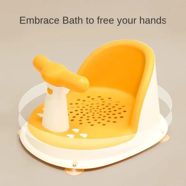 Baby bathtub seat is safe, non slip, and suitable for newborn baby care. Adorable shower seat for children aged 6-18 months - Image 3