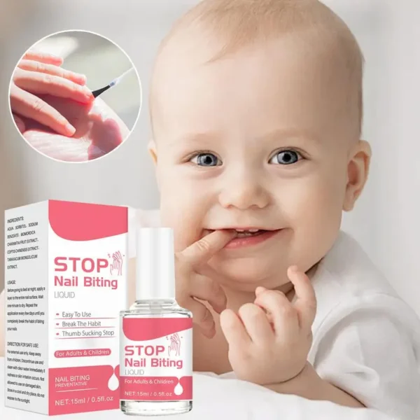 15ml Stop Nail Biting Treatments Liquid Kids Baby Stop Bitter Liquid Cuticle Care Supplies Bitter Nail Polish For Adults - Image 2
