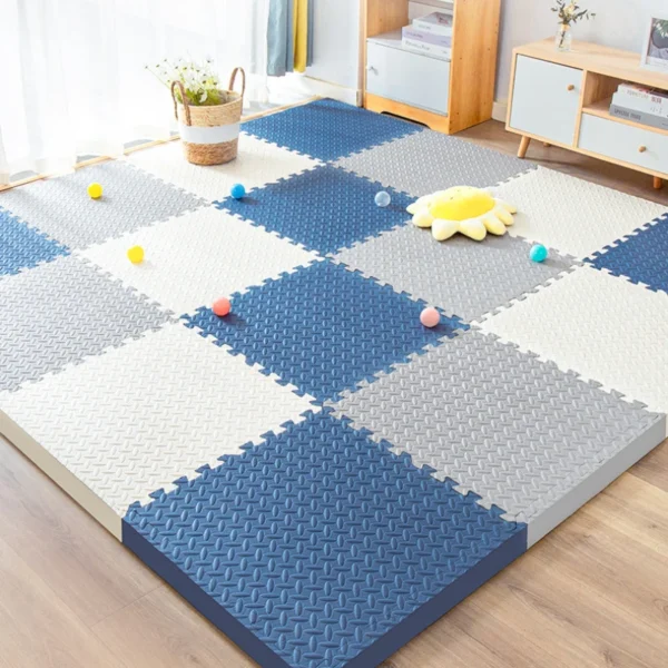 12Pcs 30*30*1cm Foam Kids Room Carpet & Baby Play Gym Mat, Soft Kids Interlocking Puzzle Tiles for Exercise and Play - Image 2