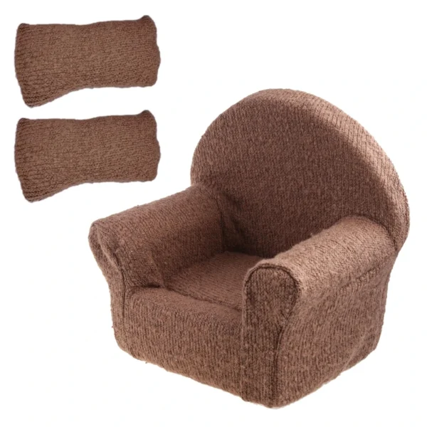 3pc Infant Photography Couch Baby Sofa Posing Figure Baby Skin-friendly Supplies - Image 5