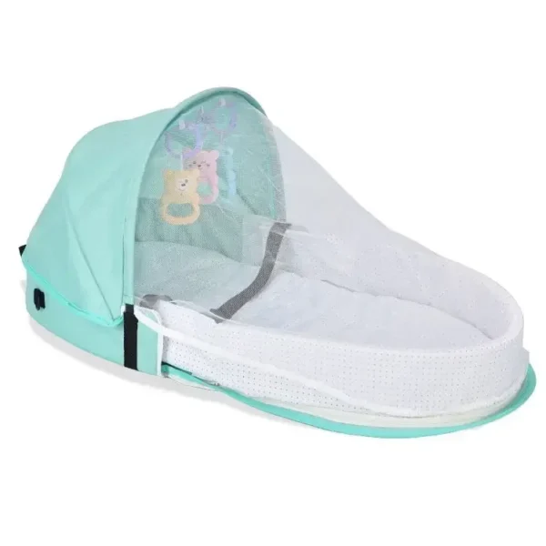 Convenient Folding Pressure-proof Crib Middle Bed Newborn Baby Isolation Bionic Travel Crib - Image 4