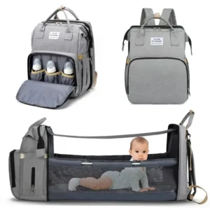 Baby Nappy Changing Bags Station Portable Bed Travel Bassinet Folding Crib Shade Cloth Pad Waterproof