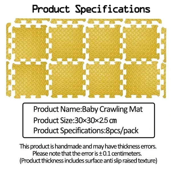 2.5CM Thickened Baby Game Stitching Mat Carpet Suitable for Children's Room, Play Area and Gym Non-slip Children's Mat - Image 5