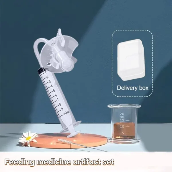 6pcs Baby Pacifier Medicine Dispenser Kit 10ml Oral Feeding Syringe Liquid Needle Feeder with Measuring Cup for Baby Babies - Image 2