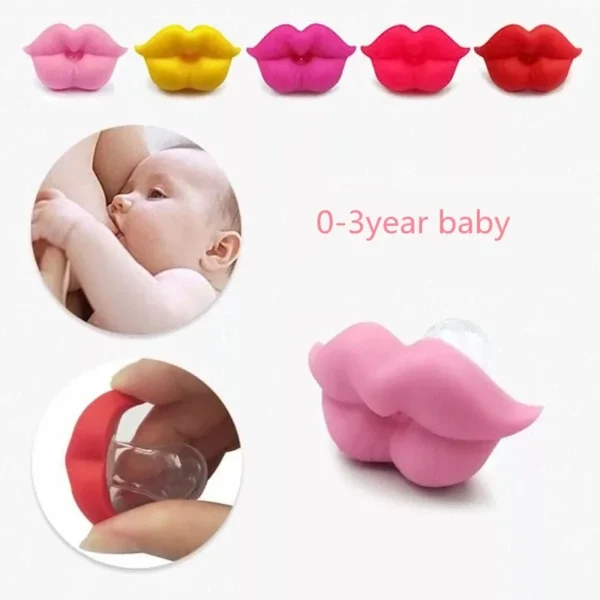 Kiss Lips Mustache Pacifier for Babies Funny Silicone Soother with Orthodontic Nipples Perfect for Toddler Feeding and Comfort - Image 6