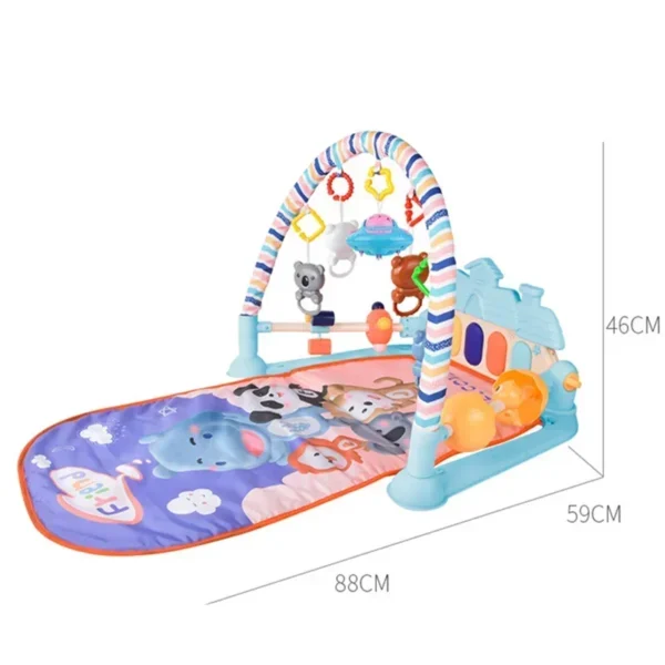 Baby Gym Puzzle Playmat Music Rack Play Mat Flash Piano Keyboard Activity Carpet Early Educational Toys For Infant 0 12 Months - Image 6