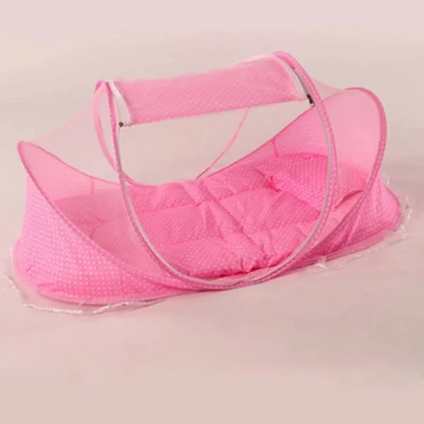 Flannel Newborn Bed Mosquito Net With Small Pillow , Baby Cradle Mosquito Insect Net, Encrypted gauze Baby Crib Mosquito Tent - Image 3