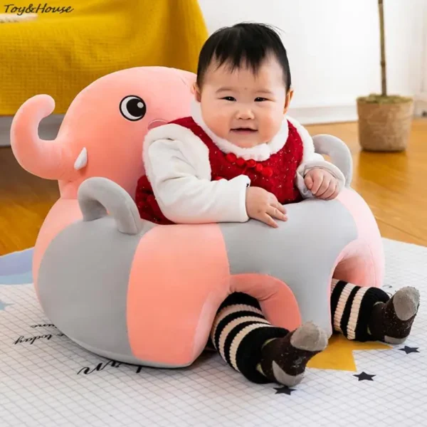 1pcs Baby Sofa Support Seat Cover Baby Plush Chair Learning To Sit Comfortable Toddler Nest Puff Washable without Filler - Image 3