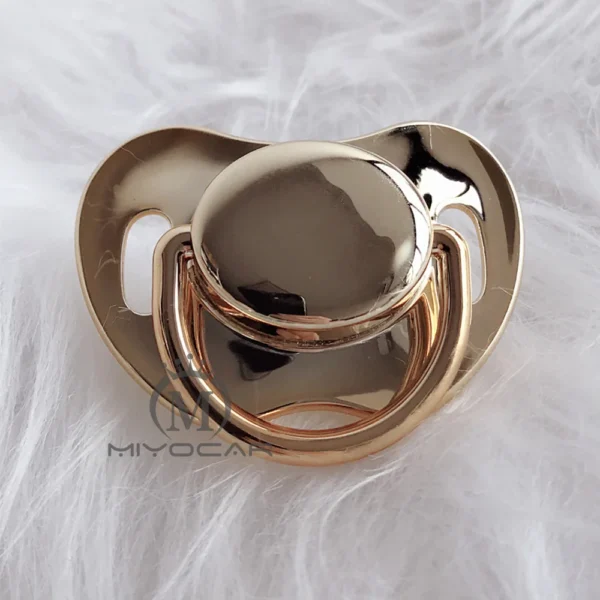 MIYOCAR unique design gold pink 3 size choose bling pacifiers SGS pass food grade BPA free pacifier dummy P10 - Image 6